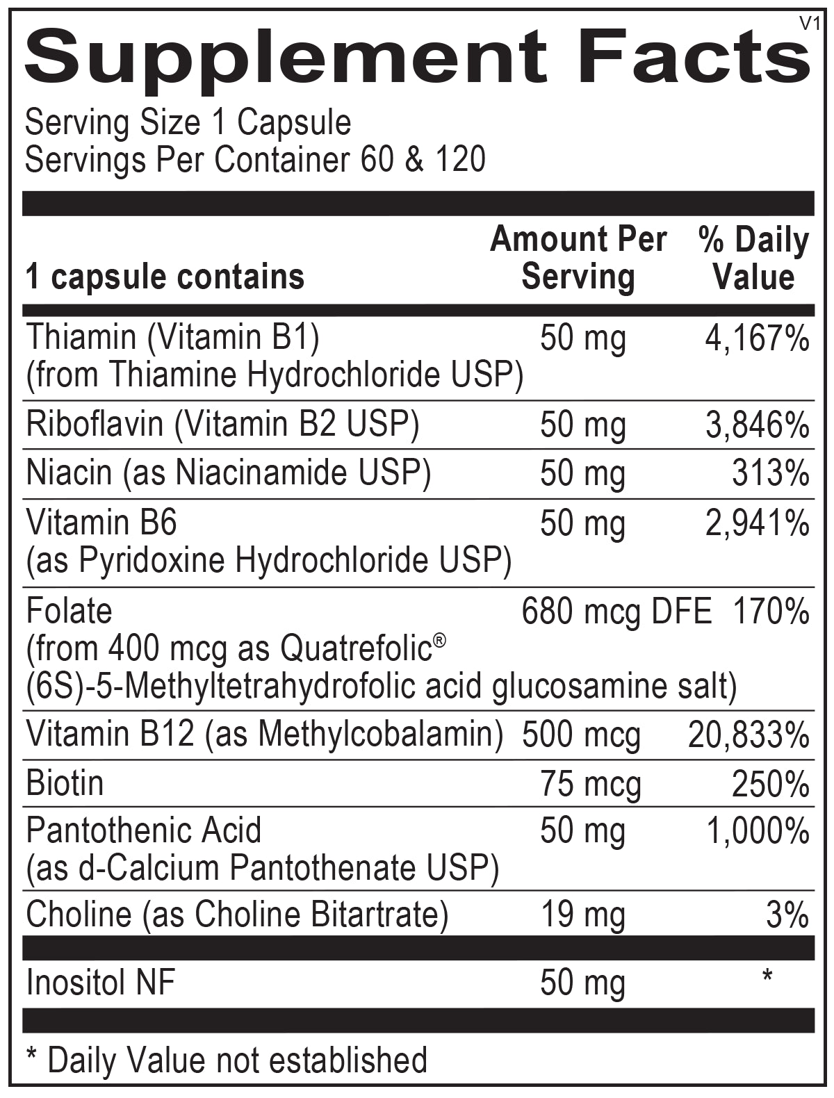 Methyl B Complex 60Ct - The Herbal Rx
